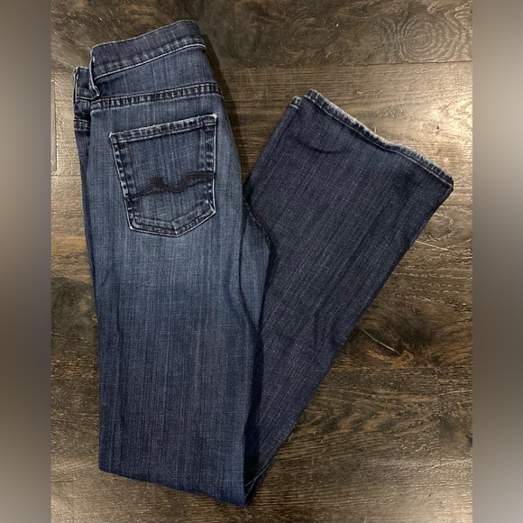 Seven for All Mankind Mid Rise Dark Wash Bootcut Jeans Sz 26 - Picture 10 of 10